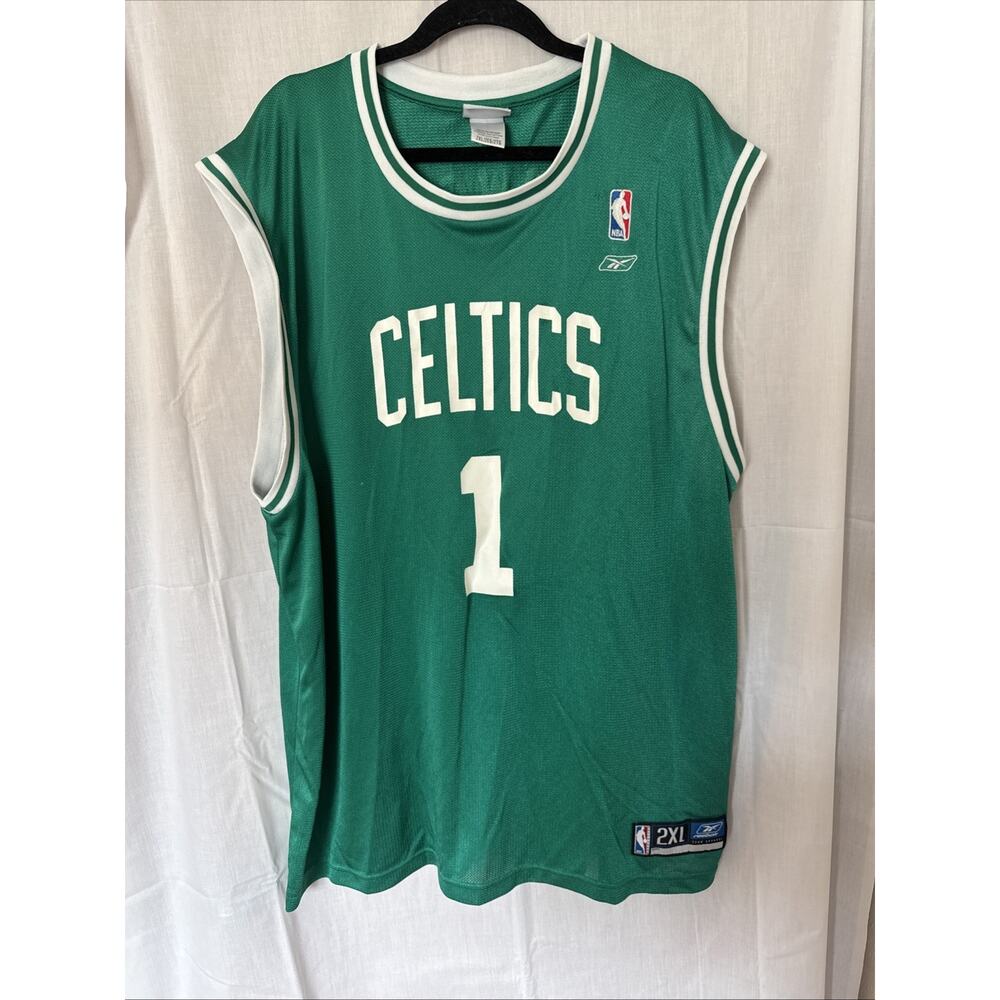 Celtics Vintage NBA Boston Basketball Jersey #1 Tower Size 2XL